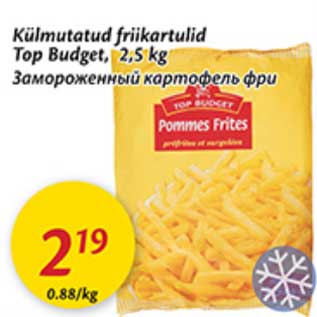 Allahindlus - Külmutatud friikartulid Top Budget,