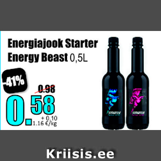 Allahindlus - Energiajook Starter Energy Beast 0,5 l