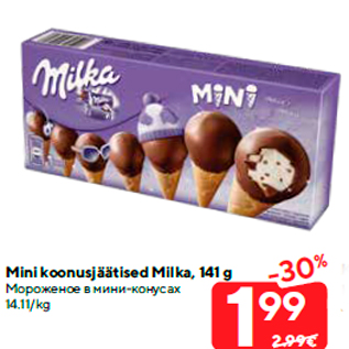 Allahindlus - Mini koonusjäätised Milka, 141 g