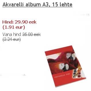 Allahindlus - Akvarelli album A3