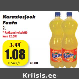 Allahindlus - Karastusjook Fanta 2L