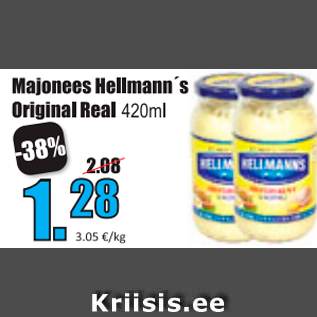 Allahindlus - Majonees Hellmann´s Original Real 420 ml