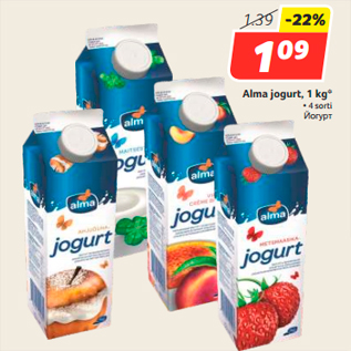 Allahindlus - Alma jogurt, 1 kg*