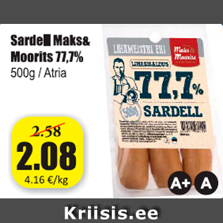 Allahindlus - Sardell Maks & Moorits 77,7%