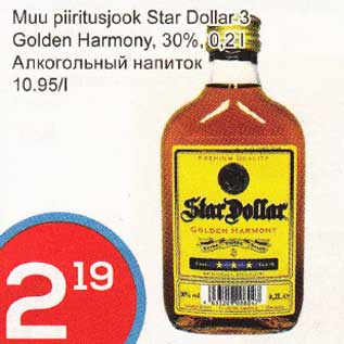 Allahindlus - Muu piiritusjook Star Dollar 3 Golden Harmony