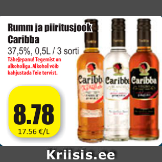 Allahindlus - Rumm ja piiritusjook Caribba