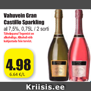 Allahindlus - Vahuvein Gran Castillo Sparkling