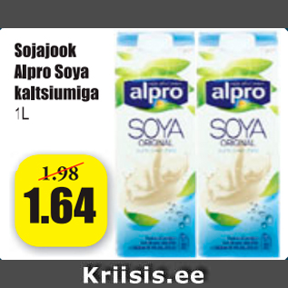 Allahindlus - Sojajook Alpro Soya kaltsiumiga 1 l