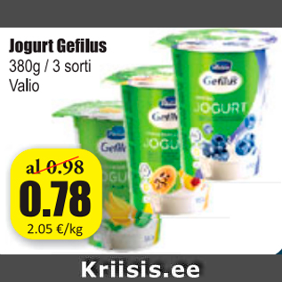 Allahindlus - Jogurt Gefilus