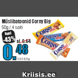 Allahindlus - Müslibatoonid Corny Big