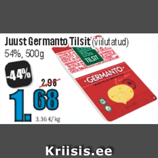 Allahindlus - Juust Germanto Tilsit