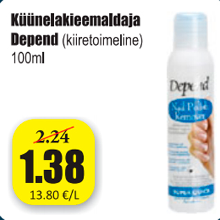 Allahindlus - Küünelakieemaldaja Depend