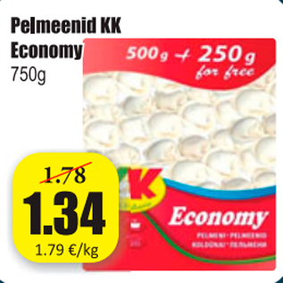 Allahindlus - Pelmeenid KK Economy 750 g