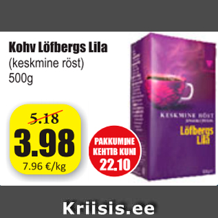 Allahindlus - Kohv Löfbergs Lila