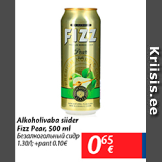 Allahindlus - Alkoholivaba siider Fizz Pear, 500 ml