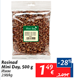 Allahindlus - Rosinad Mini Day, 500 g