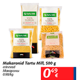 Allahindlus - Makaronid tartu Mill, 500 g