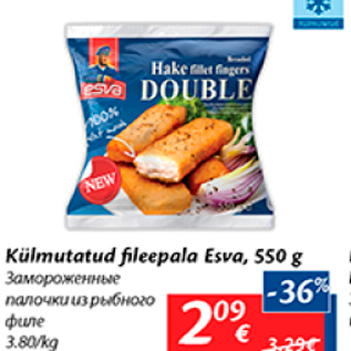 Allahindlus - Külmutatud fileepala Esva, 550 g