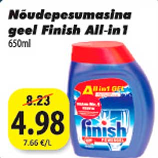 Allahindlus - Nõudepesumasina geel Finish All-in1 650 ml