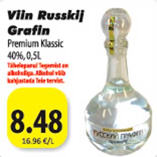 Allahindlus - Viin Russkij Grafin 40%, 0,5L