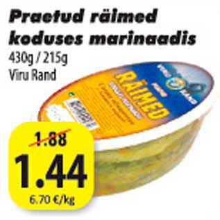 Allahindlus - Praetud räimed koduses marinaadis