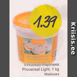 Allahindlus - Virtuosso majonees Provansal Light, 1 kg