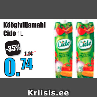 Allahindlus - Köögiviljamahl Cido 1 L