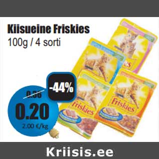 Allahindlus - Kiisueine Friskies 100g / 4 sorti