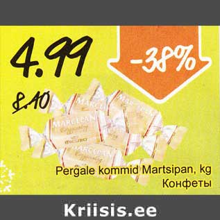 Allahindlus - Pergale kommid Martsipan, kg