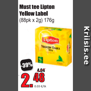 Allahindlus - Must tee Lipton Yellow Label