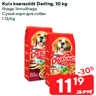 Allahindlus - Kuiv koerasööt Darling, 10 kg