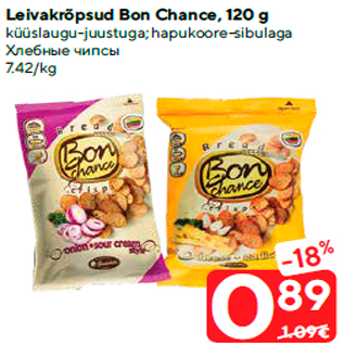 Allahindlus - Leivakrõpsud Bon Chance, 120 g