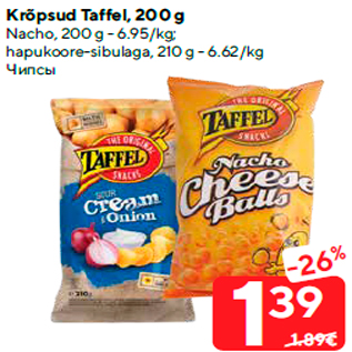 Allahindlus - Krõpsud Taffel, 200 g