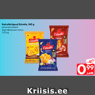 Allahindlus - Kartulikrõpsud Estrella, 140 g