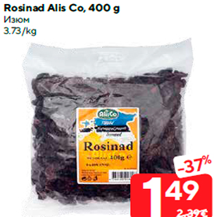 Allahindlus - Rosinad Alis Co, 400 g