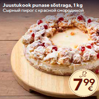 Allahindlus - Juustukook punase sõstraga, 1 kg