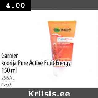 Allahindlus - Garnier koorija Рurе Active Fruit Energy 150 ml