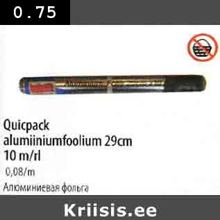 Allahindlus - Quicpack alumiiniumfoolium 29сm 10 m/rl