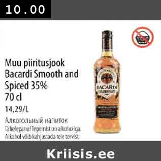 Allahindlus - Muu piiritusjook Bacardi Smooth and Spiced 35% 70 cl