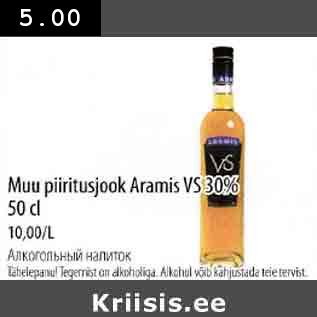 Allahindlus - Muu piiritusjook Aramis VS 30% 50 cl