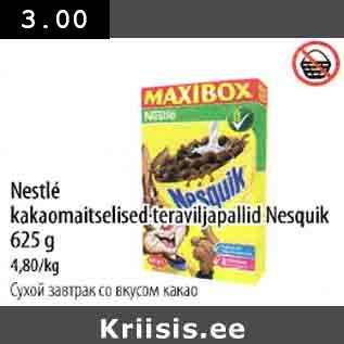 Allahindlus - Nestle kakaomaitselised teraviljapallid Nesguik 625 g