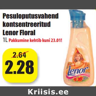 Allahindlus - Pesuloputusvahend kontsentreeritud Lenor Floral 1L