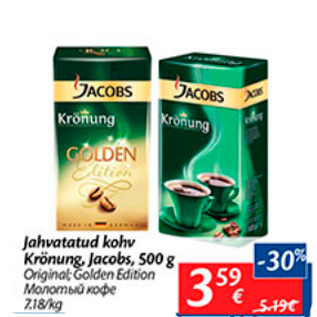 Allahindlus - Jahvatatud kohv Krönung Jacobs, 500 g