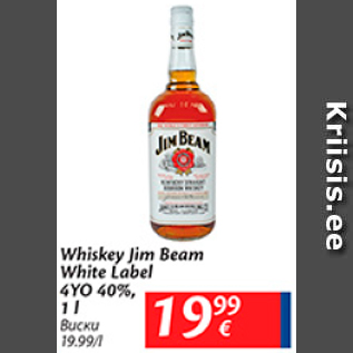 Allahindlus - Whiskey Jim Beam White Label 4YO