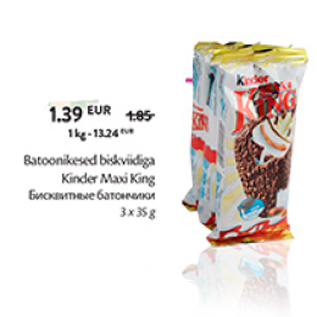 Allahindlus - Batoonikesed biskvidiga Kinder Maxi King