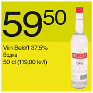 Allahindlus - Viin Beloff 37,5%