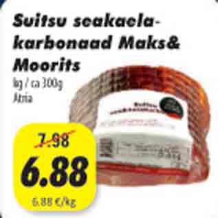 Allahindlus - Suitsu seakaelakarbonad Maks&Moorits,kg