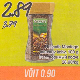 Allahindlus - Nescafe Montego lahustuv kohv, 100 g