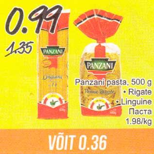 Allahindlus - Panzani pasta, 500 g