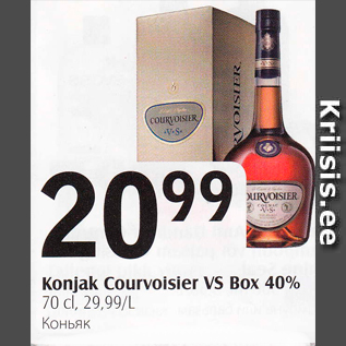 Allahindlus - Konjak Courvoisier VS Box